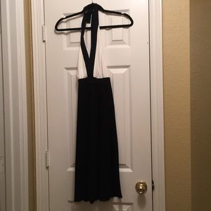 Black/ white halter dress